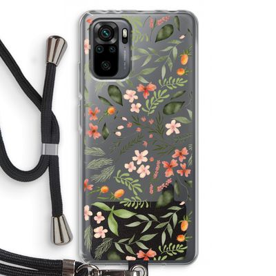 Sweet little flowers: Xiaomi Redmi Note 10 Pro Transparant Hoesje met koord