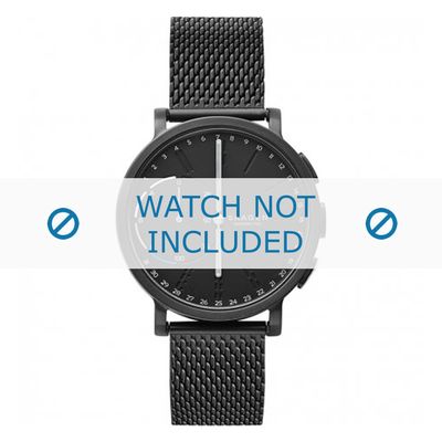 Horlogeband Skagen SKT1109 Mesh/Milanees Zwart 20mm