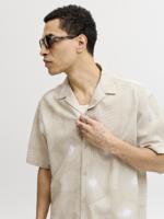 Jack & Jones Jjabstract Print Ss Resort Shirt Overhemd 4956246 Cloud Dancer