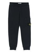 Stone Island Junior pantalon en coton à coupe droite - Bleu