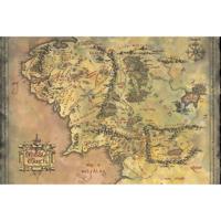 Poster The Lord of the Rings Middle Earth Map 91,5x61cm