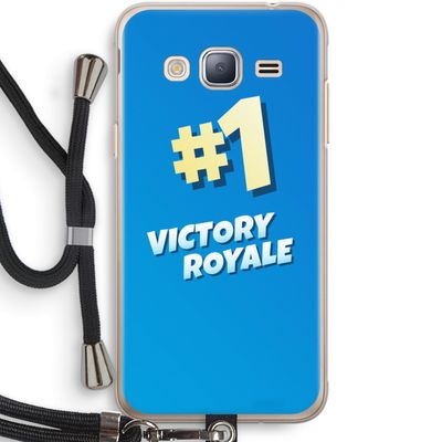 Victory Royale: Samsung Galaxy J3 (2016) Transparant Hoesje met koord