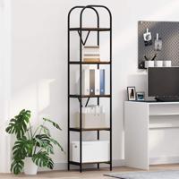 Boekenkast Gerookt eiken 40 x 30 x 183 cm Bewerkt hout