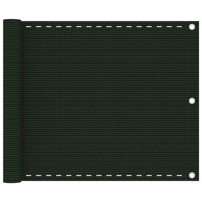 VidaXL Balkonscherm 75x300 cm hdpe donkergroen