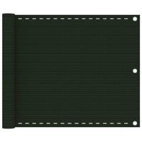 VidaXL Balkonscherm 75x300 cm hdpe donkergroen