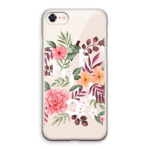 Hello in flowers: iPhone 8 Transparant Hoesje