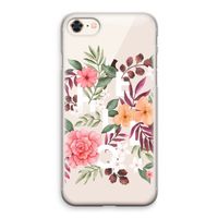 Hello in flowers: iPhone 8 Transparant Hoesje