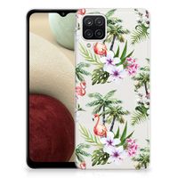 Samsung Galaxy A12 TPU Hoesje Flamingo Palms