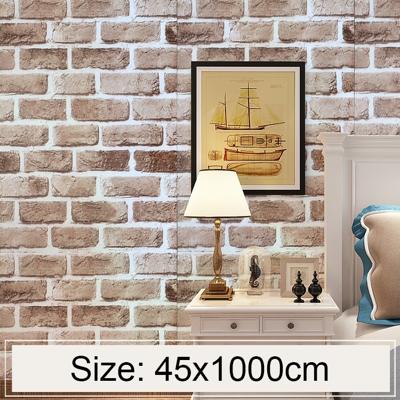 Retro baksteen creatieve 3D steen baksteen decoratie behang Stickers slaapkamer woonkamer muur waterdicht Wallpaper Roll grootte: 45 * 1000cm