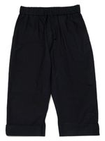 MM6 Maison Margiela Kids pantalon ample à logo brodé - Noir - thumbnail