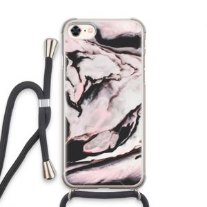 Roze stroom: iPhone 7 Transparant Hoesje met koord