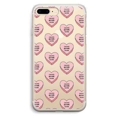 Chicks before dicks: iPhone 7 Plus Transparant Hoesje