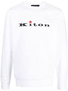 Kiton sweat en coton à logo imprimé - Blanc