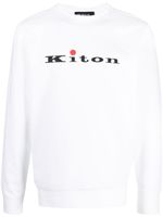 Kiton sweat en coton à logo imprimé - Blanc