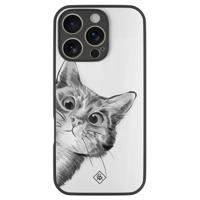 iPhone 16 Pro glazen hardcase - Peekaboo kat