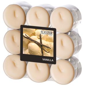 Geur theelichtjes/waxinelichtjes - 18x - Vanilla aroma - 4,5 branduren