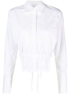 Patou chemise crop à découpes - Blanc