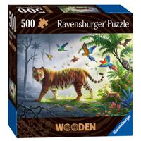 Ravensburger Houten Puzzel Tijger in de Jungle, 500st. - thumbnail