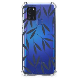 Samsung Galaxy A21s Case Leaves Blue