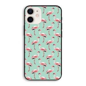 Flamingoprint groen: iPhone 12 Pro Biologisch afbreekbaar hoesje