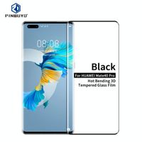 Voor Huawei Mate40 Pro PINWUYO 9H 3D Hot Bending Tempered Glass Film(Zwart)
