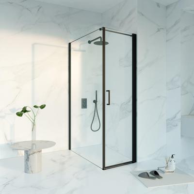 Fortifura Galeria Douchecabine - 60x120x200 - Profiel veiligheidsglas - anti kalk - mat zwart SW1122468/SW797917/SW797905