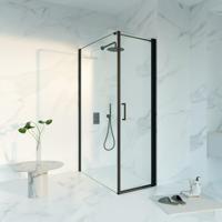 Fortifura Galeria Douchecabine - 60x120x200 - Profiel veiligheidsglas - anti kalk - mat zwart SW1122468/SW797917/SW797905