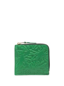 Comme Des Garçons Wallet portefeuille zippé à design embossé - Vert