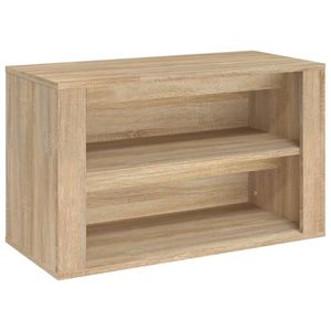 vidaXL Schoenenrek 75x35x45 cm bewerkt hout sonoma eikenkleurig