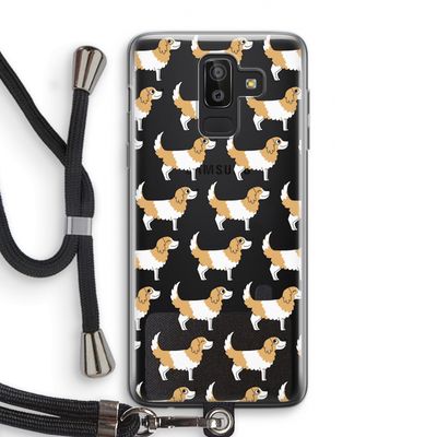 Doggy: Samsung Galaxy J8 (2018) Transparant Hoesje met koord