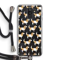 Doggy: Samsung Galaxy J8 (2018) Transparant Hoesje met koord