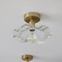 Glazen Plafondlamp In De Vorm Van Een Hibiscus