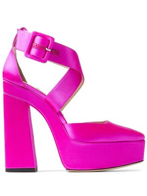Jimmy Choo escarpins Gian 140 mm à semelle plateforme - Rose