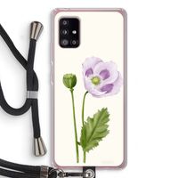 Purple poppy: Samsung Galaxy A51 5G Transparant Hoesje met koord