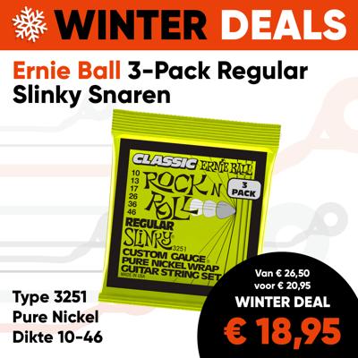 Ernie Ball 3251 Pure Nickel Regular Slinky Snaren (10-46) 3-Pack