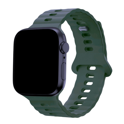 Apple Watch Siliconen Wave Band - Groen - 38, 40, 41 & 42mm