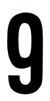 Metafranc Plakcijfer 100Mm Zwart 9 - WU0510860 Metafranc Plakcijfer 100Mm Zwart 9 - WU0510860