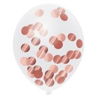 Ballonnen Rosé Goud Confetti (5st) - thumbnail