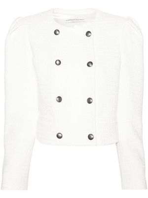 Alessandra Rich veste à boutonnière croisée - Blanc
