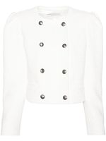 Alessandra Rich veste à boutonnière croisée - Blanc