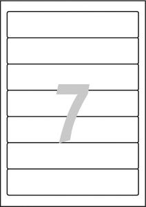 Avery Zweckform L4760-25 ordnerrugetiketten ft 19,2 x 3,8 cm (b x h), 175 etiketten, wit