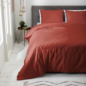 Luna Bedding Luna  Uni - Rood Dekbedovertrek 1-persoons (140 x 220 cm + 1 kussensloop) Dekbedovertrek