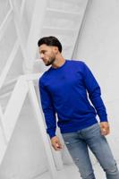 EA7 Emporio Armani 8NPM30 Sweater Heren Blauw - Maat S - Kleur: Blauw | Soccerfanshop