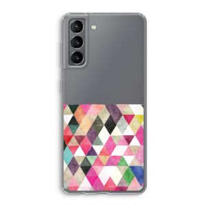 Gekleurde driehoekjes: Samsung Galaxy S21 Transparant Hoesje