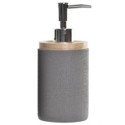 Items Zeeppompje/dispenser - klassiek - grijs - polystone - 8 x 18 cm - lotionpompje - keuken/badkam