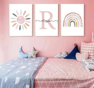 Posters - Zon en Regenboog / Gepersonaliseerd / Set van 3