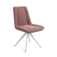 Jesper Home Draaibare Eetkamerstoel 'Umedo' Turn White, kleur Scarlet Grain