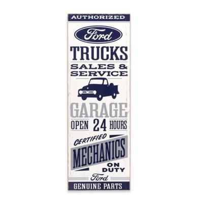 Ford Authorized Trucks Garage Houten Bord - 62 x 22cm