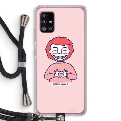 Hartje: Samsung Galaxy A51 5G Transparant Hoesje met koord