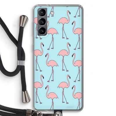 Anything Flamingoes: Samsung Galaxy S21 Transparant Hoesje met koord